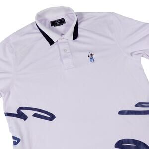 Eastside Golf Geometric Air Jordan Graphic Print Golf Polo Shirt Men's Large